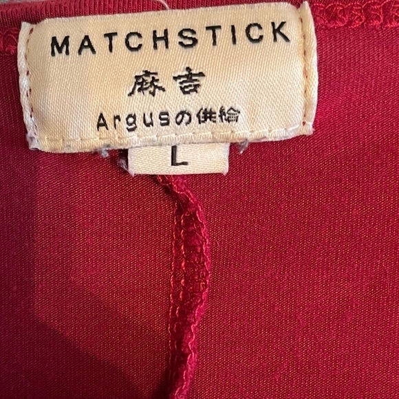 Matchstick Women Red Short Sleeve T-Shirt L - Picture 2 of 3